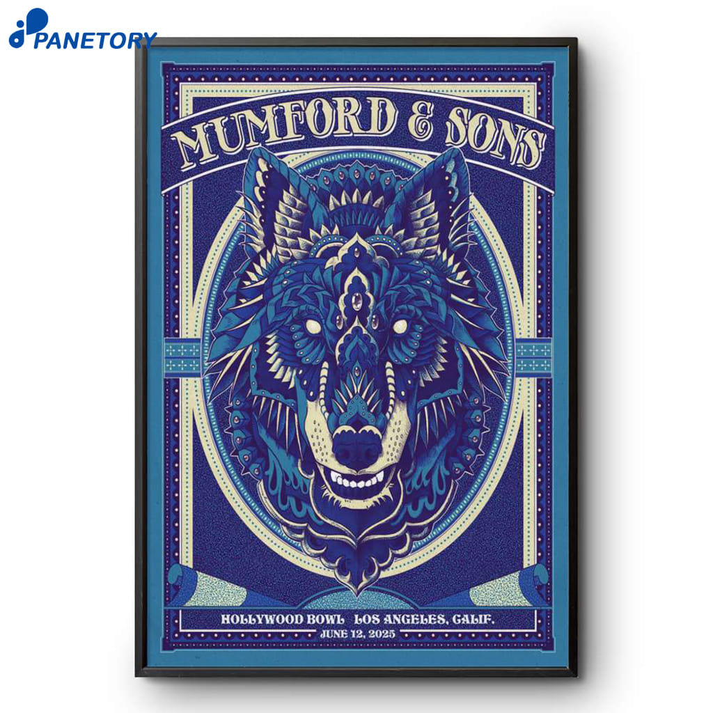 Mumford And Sons Hollywood Bowl Los Angeles CA Jun 12 2025 Poster 2 Mumford And Sons Hollywood Bowl Los Angeles Ca Jun 12 2025 Poster