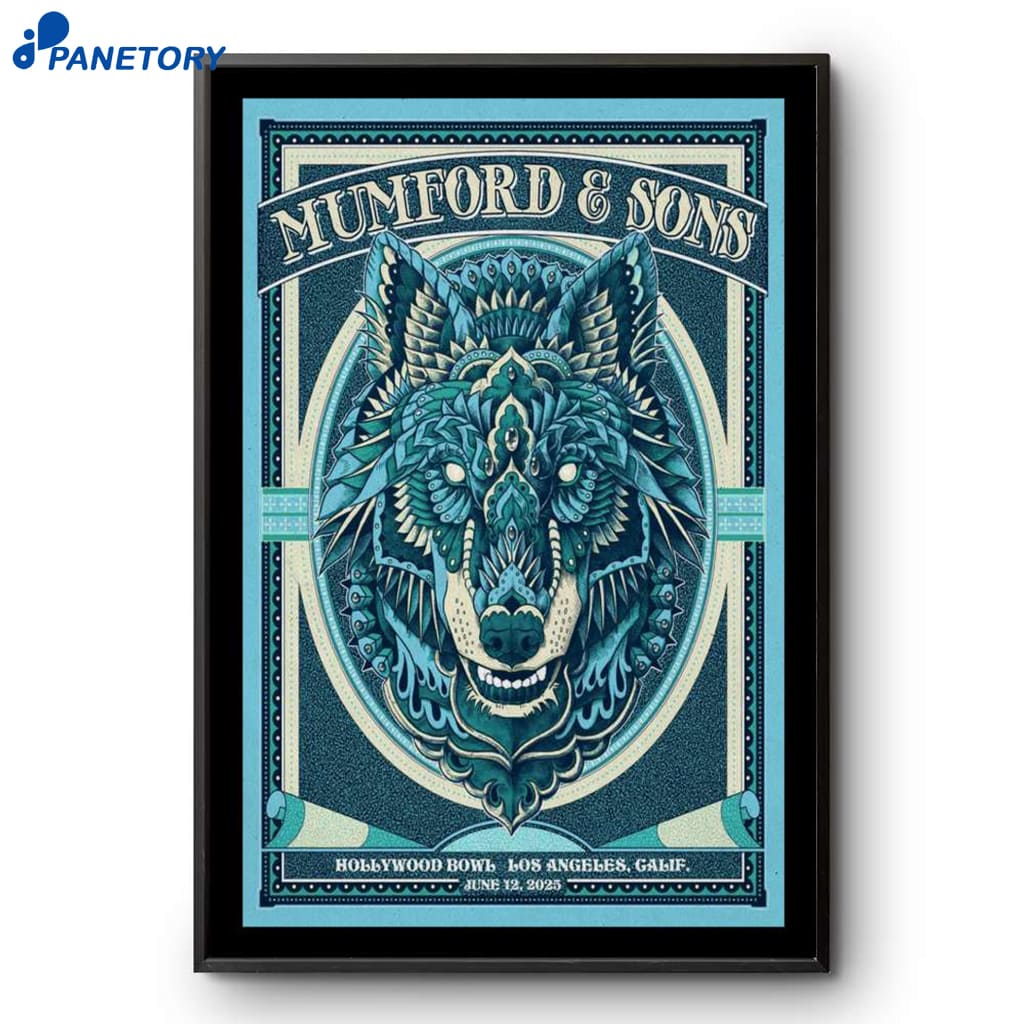Mumford & Sons Hollywood Bowl Los Angeles CA Tour June 12 2025 Poster 2 Mumford & Sons Hollywood Bowl Los Angeles Ca Tour June 12 2025 Poster