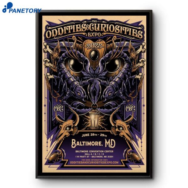 Oddities And Curiosities Expo Baltimore MD June 28 29 2025 Poster