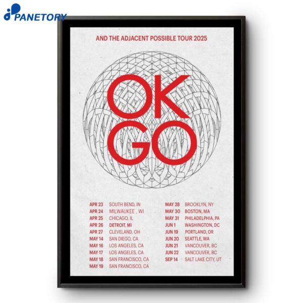 Ok Go And The Adjacent Possible Tour 2025 Poster