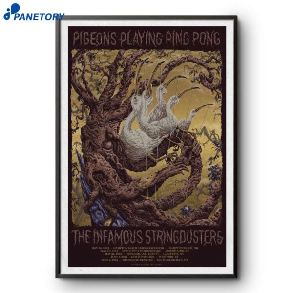 Pigeons Playing Ping Pong Westport Ct 2025 Poster