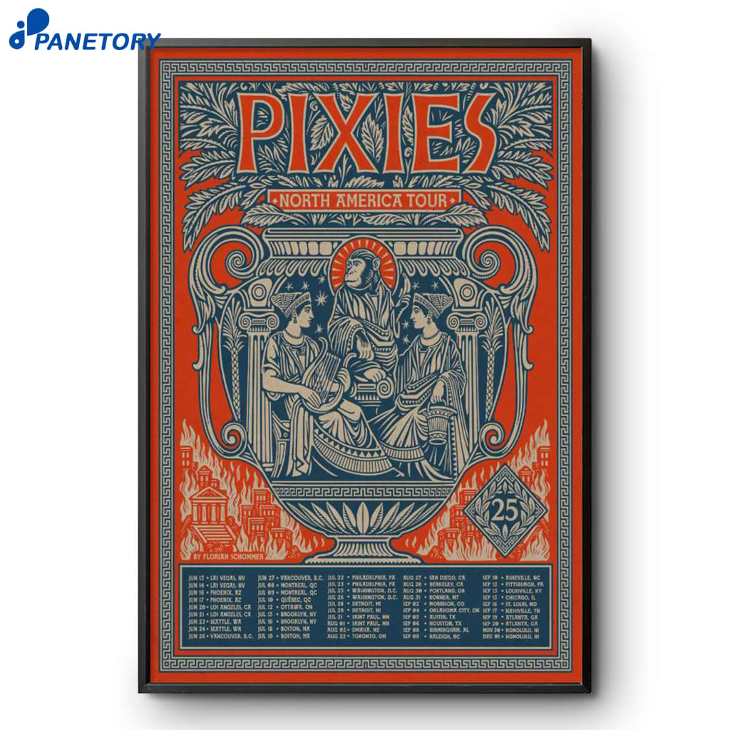 Pixies North America Tour 2025 Poster 2 Pixies North America Tour 2025 Poster