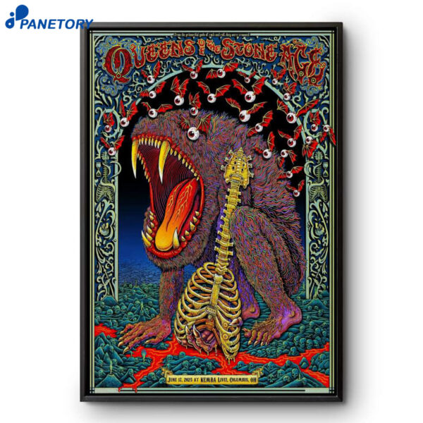 Queens Of The Stone Age Columbus OH Jun 17 2025 Poster