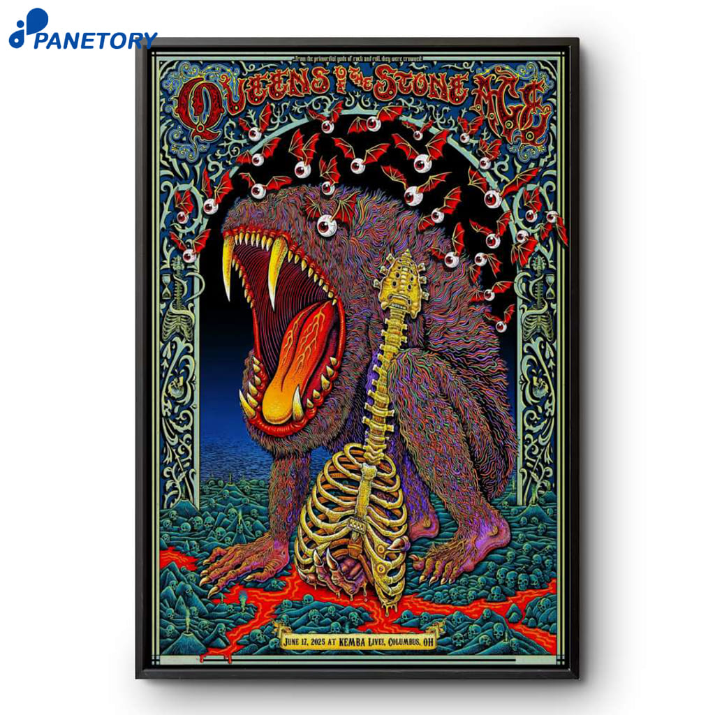 Queens Of The Stone Age Columbus OH Jun 17 2025 Poster 2 Queens Of The Stone Age Columbus Oh Jun 17 2025 Poster