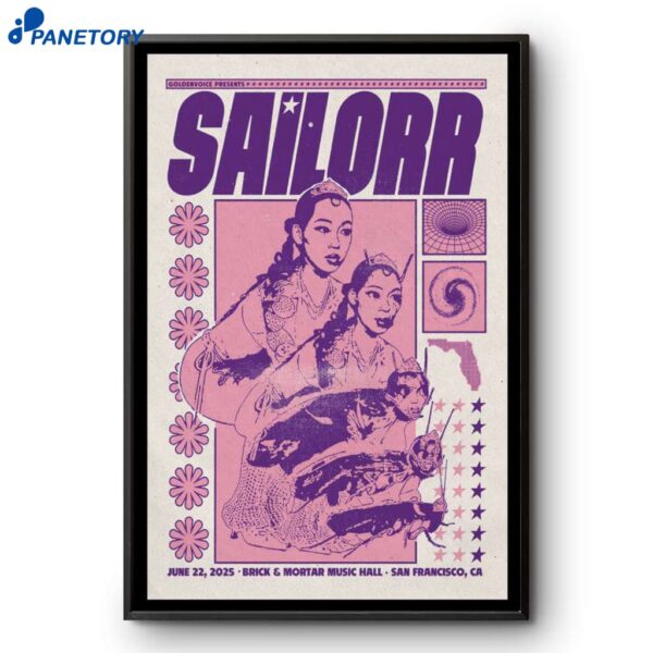 Sailorr Brick And Mortar Music Hall San Francisco CA June 22 2025 Poster
