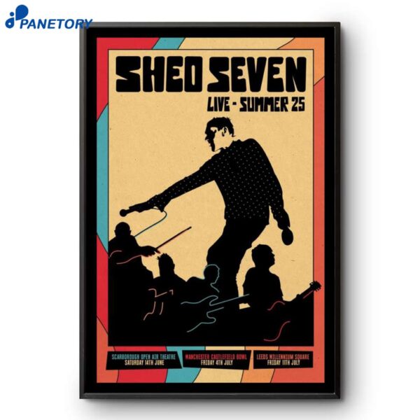 Shed Seven Live Summer Manchester Castlefield Bowl July 4th 2025 Poster