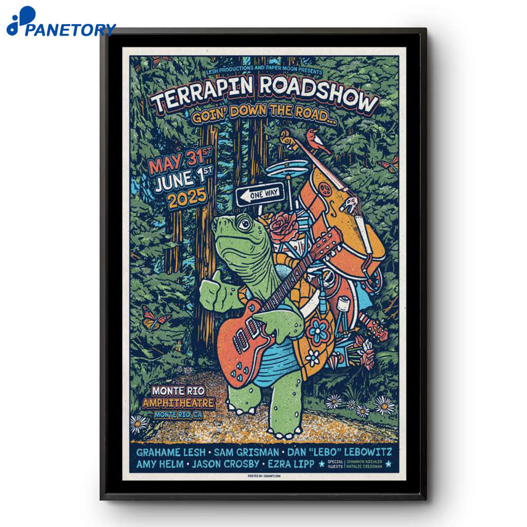 Terrapin Roadshow Goin' Down The Road 2025 Monte Rio CA Poster 2 Terrapin Roadshow Goin' Down The Road 2025 Monte Rio Ca Poster