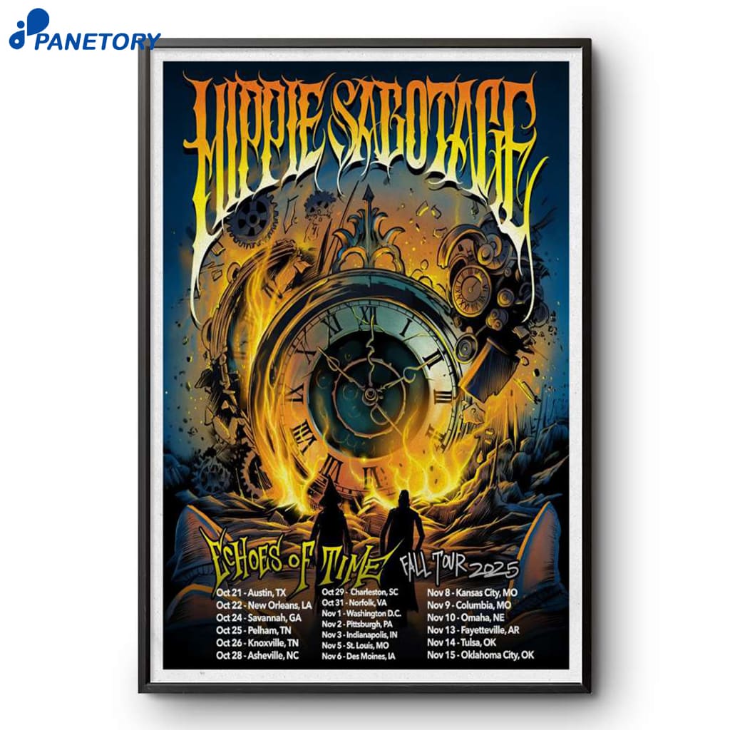 The Hippies Echoes Of Time Fall 2025 Tour Poster 2 The Hippies Echoes Of Time Fall 2025 Tour Poster