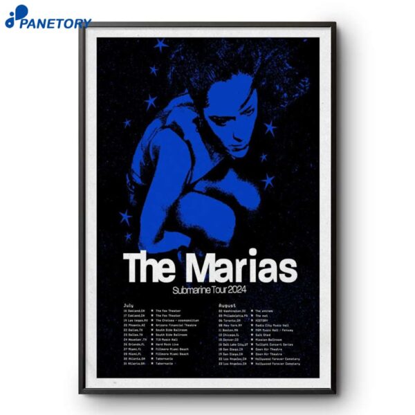The Marias Poster Submarine Tour 2025 Poster