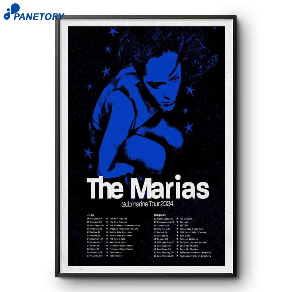 The Marias Poster Submarine Tour 2025 Poster 2 The Marias Poster Submarine Tour 2025 Poster
