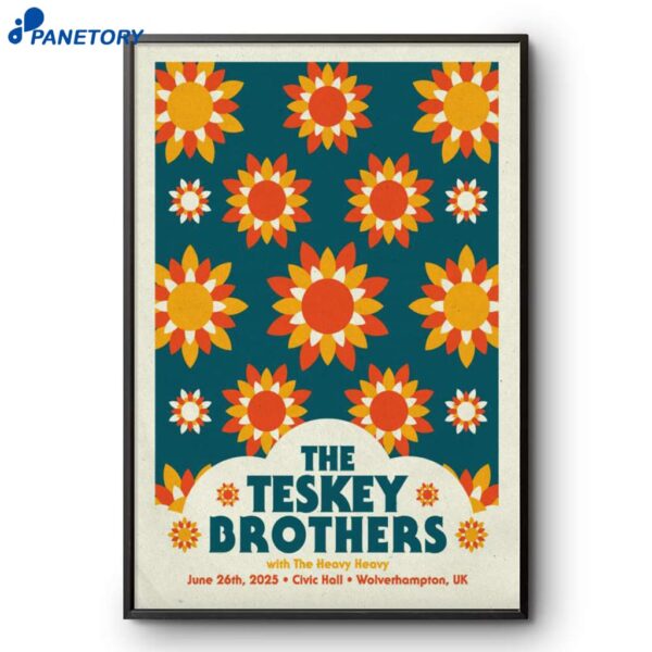 The Teskey Brothers Civic Hall Wolverhampton UK Jun 26 2025 Poster