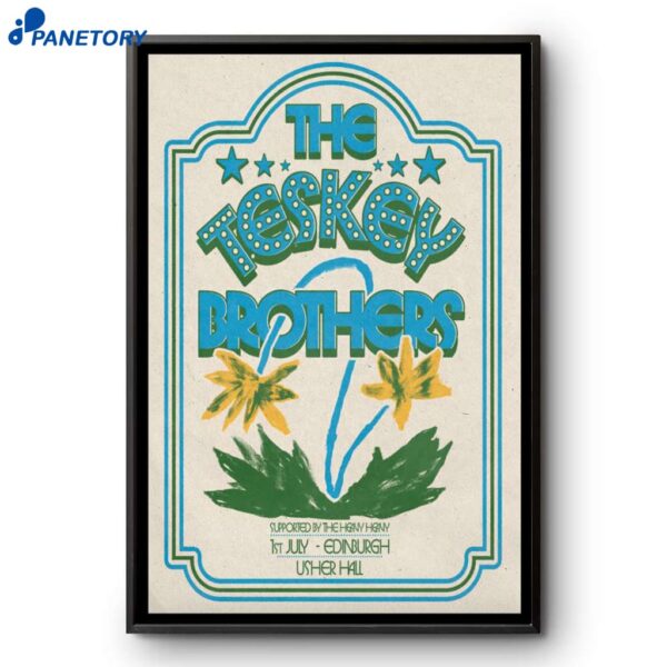 The Teskey Brothers Edinburgh Scotland Jul 1 2025 Tour Poster
