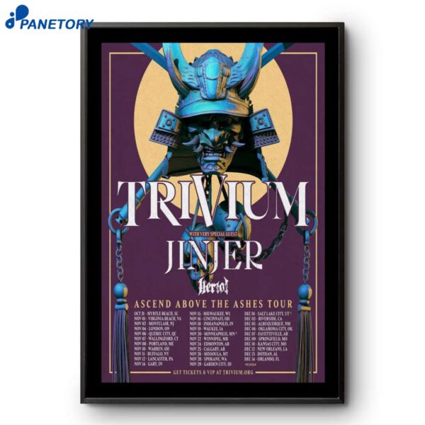 Trivium 2025 Ascend Above The Ashes Tour Poster