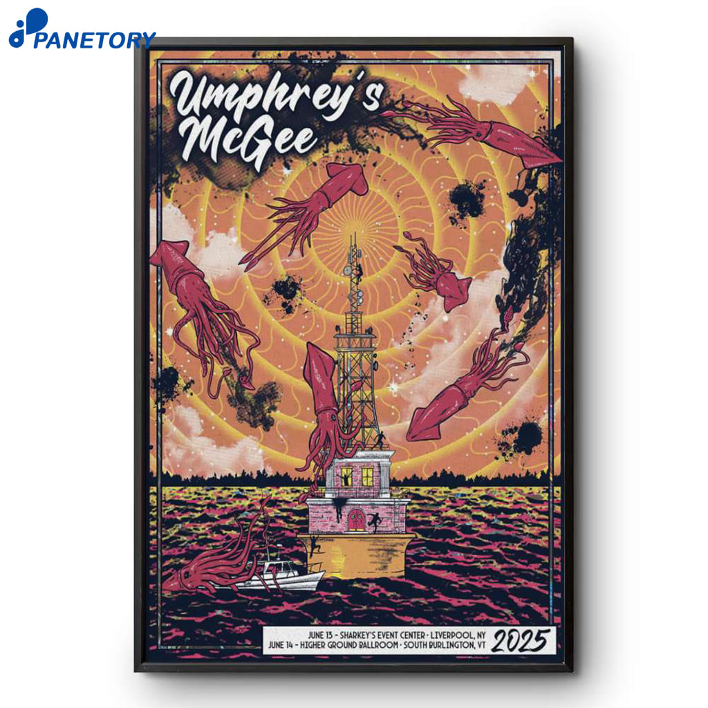 Umphrey's Mcgee 6-14-2025 South Burlington VT Poster 2 Umphrey's Mcgee 6-14-2025 South Burlington Vt Poster