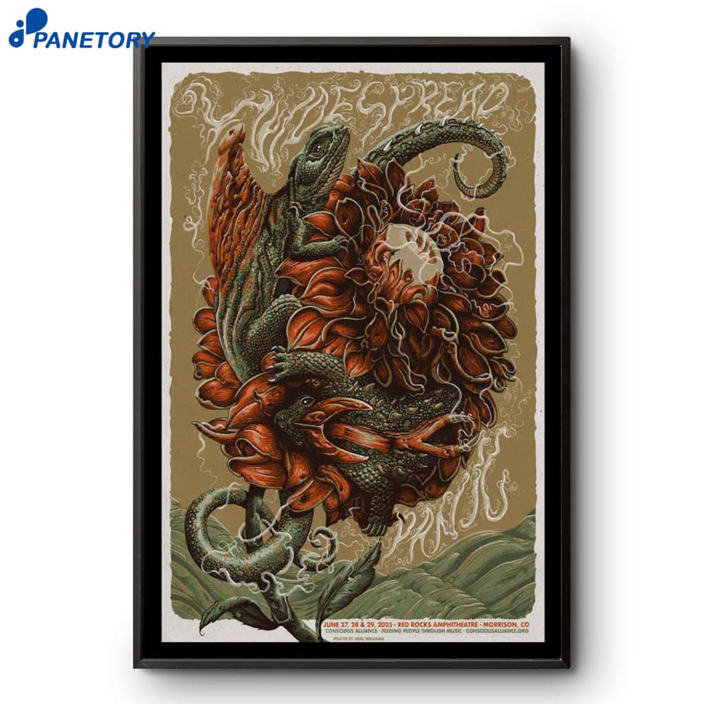 Widespread Panic Red Rocks Amphitheater Morrison CO June 27-29 2025 Poster 2 Widespread Panic Red Rocks Amphitheater Morrison Co June 27 29 2025 Poster