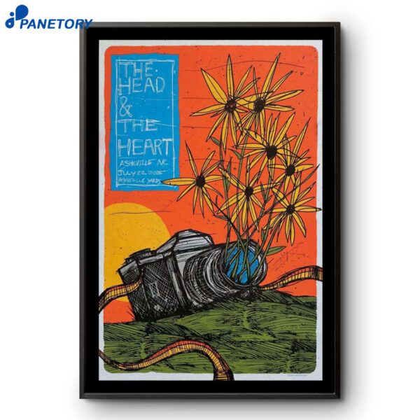 Asheville NC The Head And The Heart Jul 22 2025 Poster