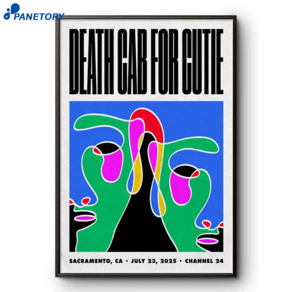 Death Cab For Cutie Sacramento CA Tour 7-23-2025 Poster