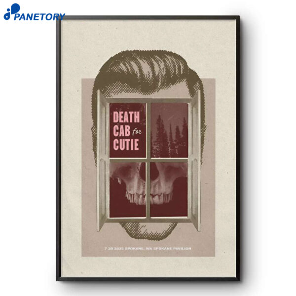 Death Cab For Cutie Spokane Pavilion July 30 2025 Poster