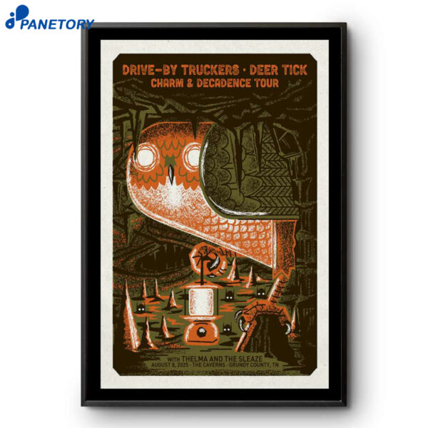 Drive-by Truckers The Caverns Pelham TN August 8 2025 Poster