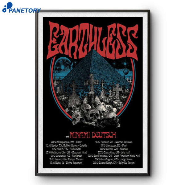 Earthless 2025 West Coast Tour Poster