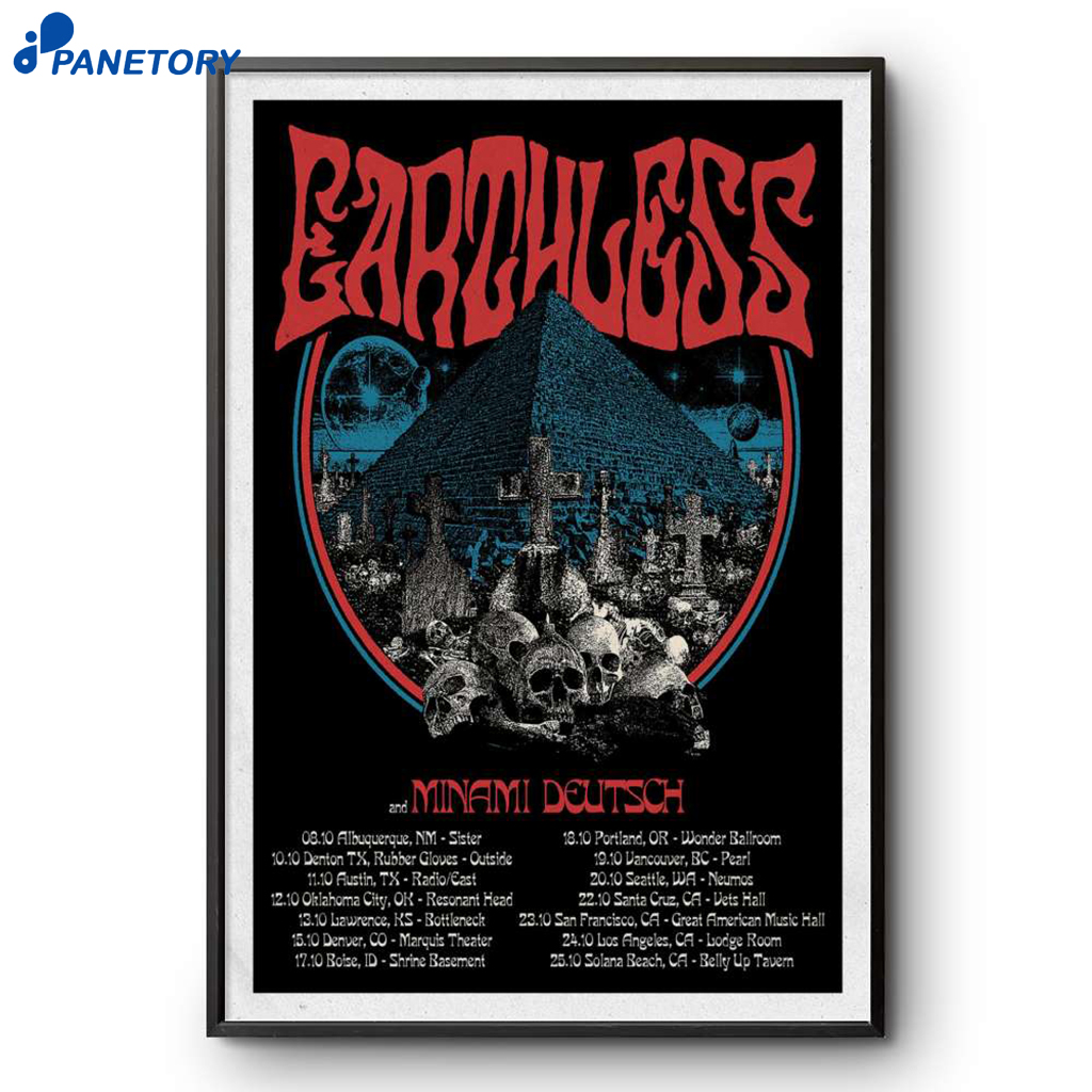 Earthless 2025 West Coast Tour Poster 2 Earthless 2025 West Coast Tour Poster