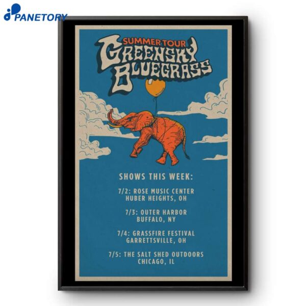 Greensky Bluegrass Summer 2025 Shows Poster