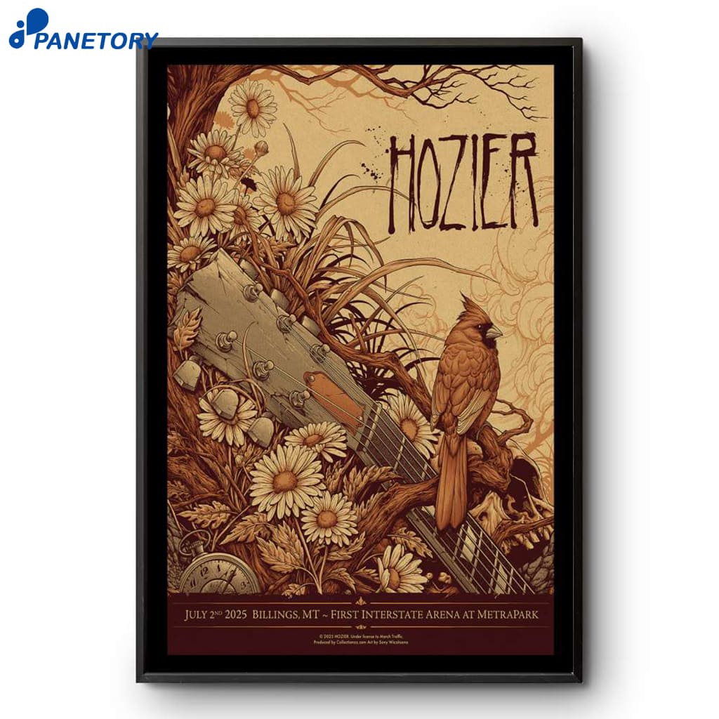 Hozier Jul 2nd 2025 Billings MT Event Poster 2 Hozier Jul 2nd 2025 Billings Mt Event Poster