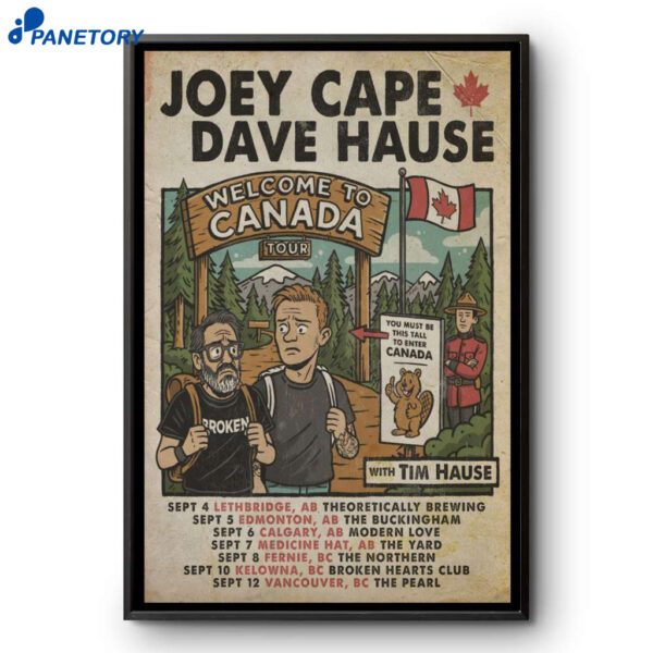Joel Cape Dave Hause Canada Tour 2025 Poster