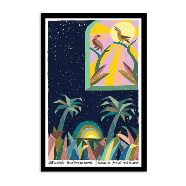 Khruangbin Hollywood Bowl Hollywood August 10-11 2024 Poster