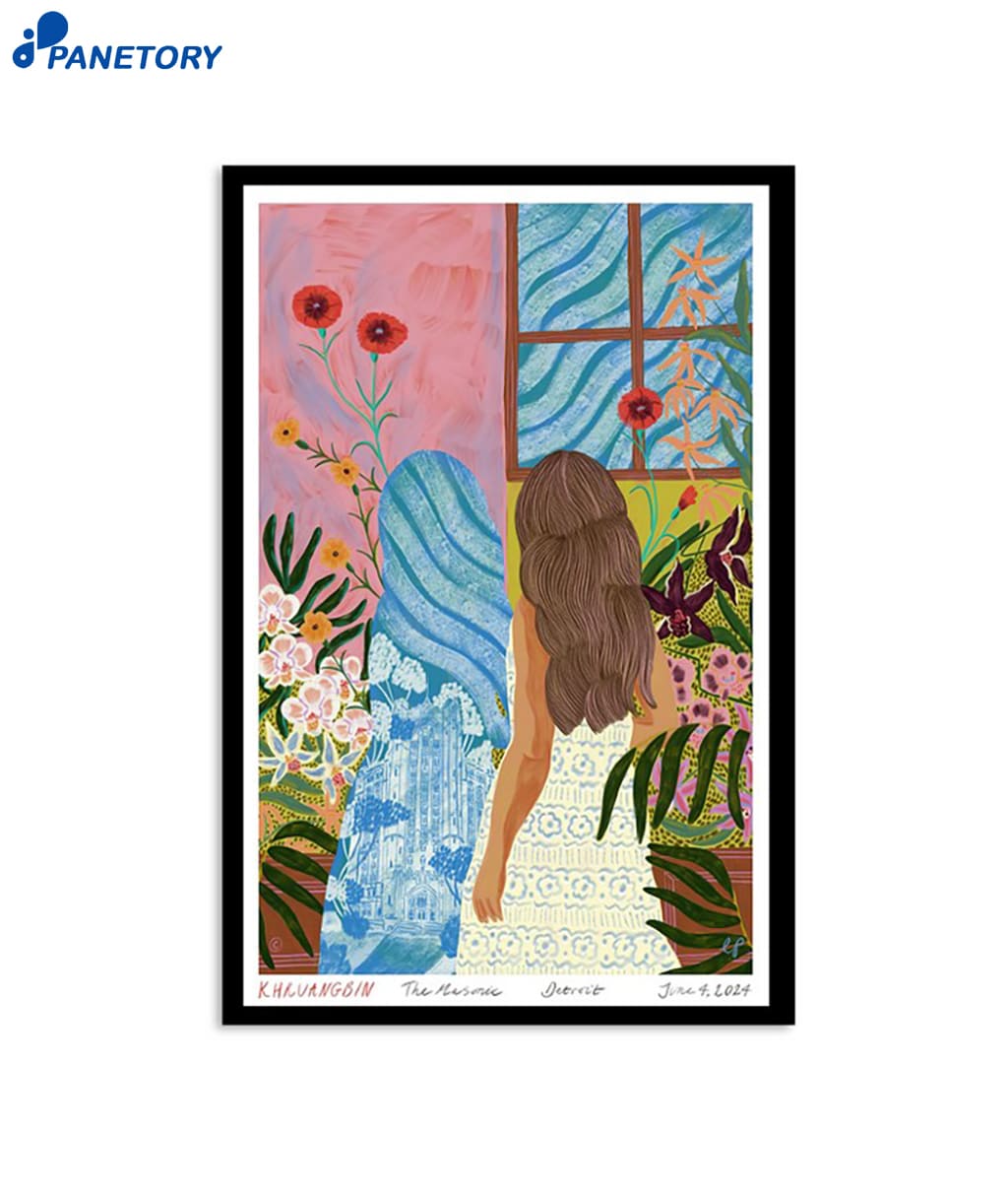Khruangbin June 4 2024 Detroit MI Masonic Temple Theatre Poster 2 Khruangbin June 4 2024 Detroit Mi Masonic Temple Theatre Poster