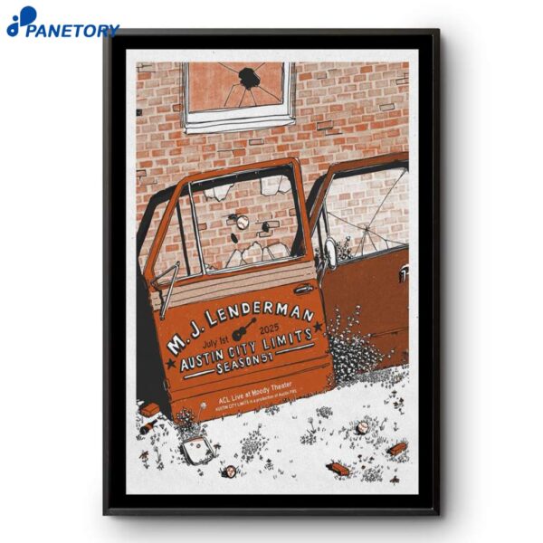 Mj Lenderman The Moody Theater Austin Texas July 1 2025 Poster