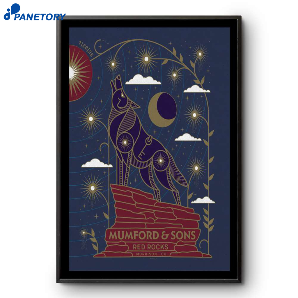 Mumford & Sons Tour Red Rocks Amphitheatre July 22 2025 Poster 2 Mumford & Sons Tour Red Rocks Amphitheatre July 22 2025 Poster