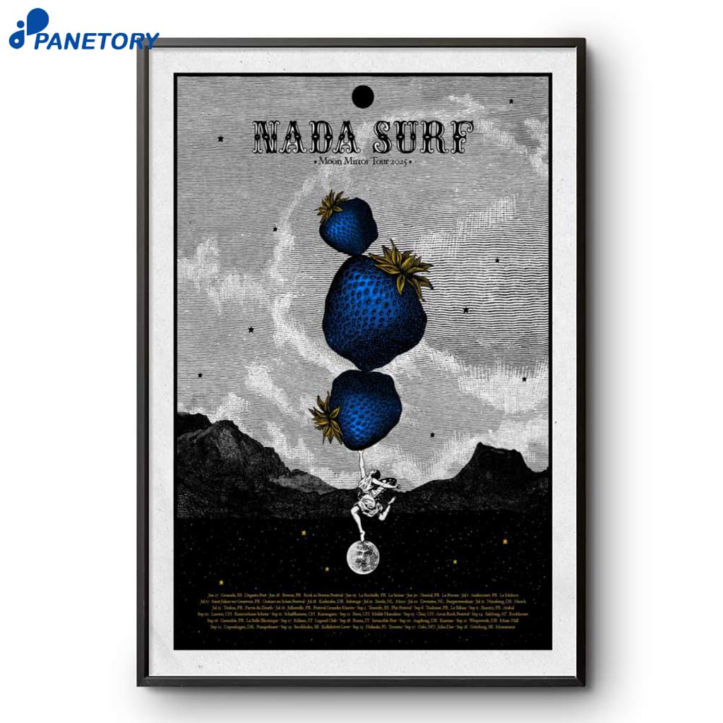 Nada Surf Moon Mirror Summer Tour 2025 Poster 2 Nada Surf Moon Mirror Summer Tour 2025 Poster