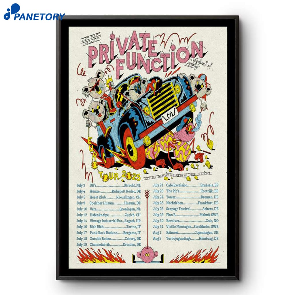 Private Function Europe Tour 2025 Poster 2 Private Function Europe Tour 2025 Poster