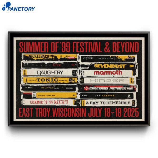 Summer Of '99 Festival 2025 East Troy WI Poster