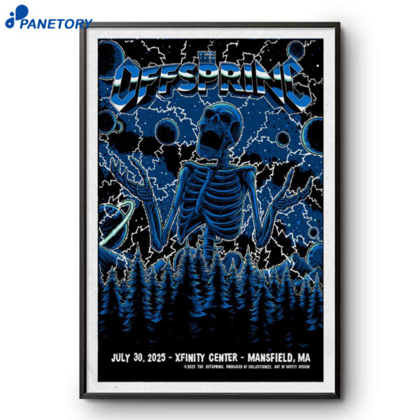 The Offspring Concert Mansfield MA 2025 Poster