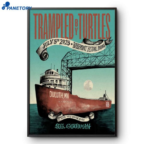Trampled By Turtles Bayfront Festival Park Duluth MN July 5 2025 Poster