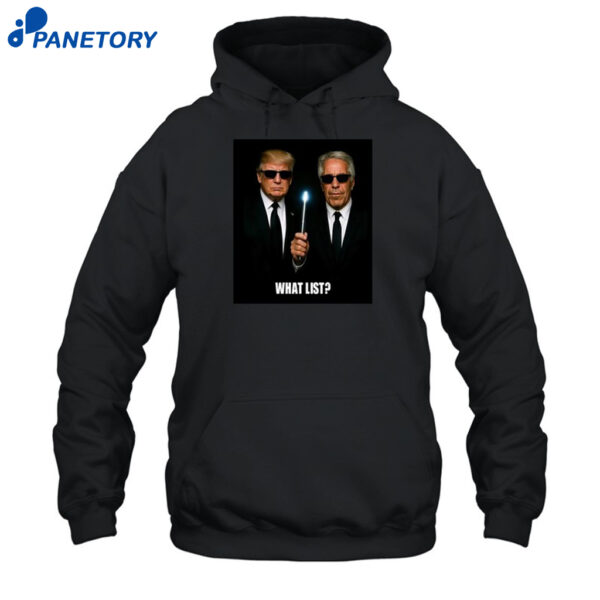 What List Trump And Jeffrey Epstein Shirt 2