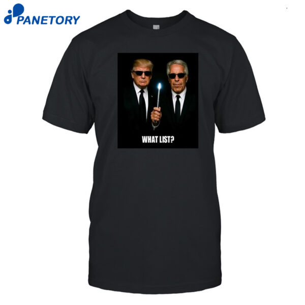 What List Trump And Jeffrey Epstein Shirt