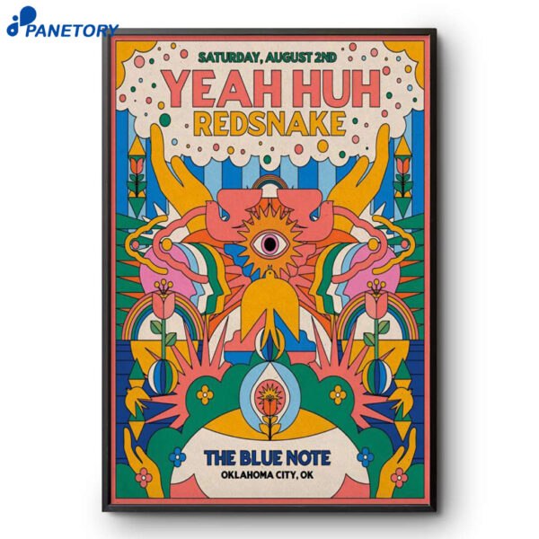 Yeah Huh Redsnake Okc Blue Note Oklahoma City OK Aug 02 2025 Poster