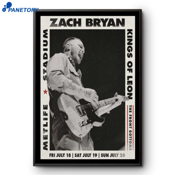 Zach Bryan Metlife Stadium East Rutherford NJ July 18-20 2025 Poster