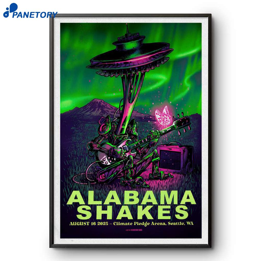 Alabama Shakes Tour Seattle Washington 2025 Poster 2 Alabama Shakes Tour Seattle Washington 2025 Poster
