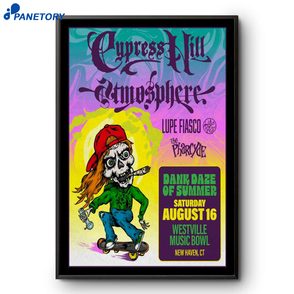 Cypress Hill & Atmosphere Westville Music Bowl New Haven CT August 16 2025 Poster 2 Cypress Hill & Atmosphere Westville Music Bowl New Haven Ct August 16 2025 Poster