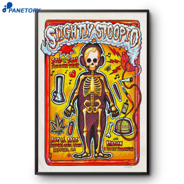 Slightly Stoopid Tour Redding CA Aug 16 2025 Poster