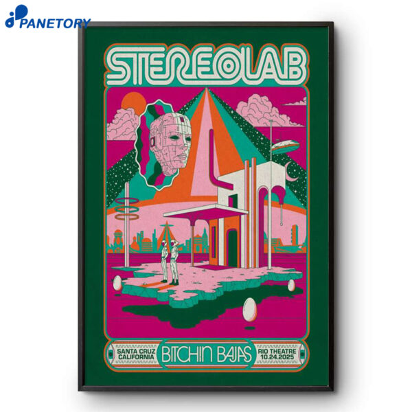 Stereolab In Cruz CA 10-24-2025 Poster