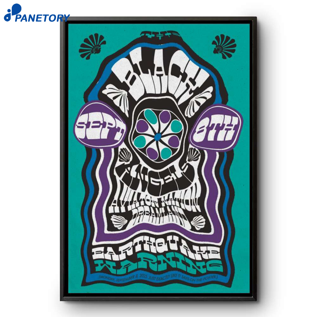 The Black Angels Malibu CA Tour 2025 Poster 2 The Black Angels Malibu Ca Tour 2025 Poster