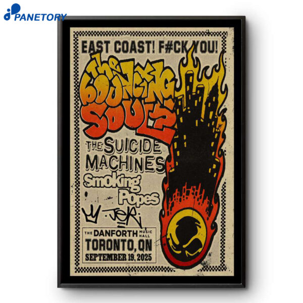 The Bouncing Souls Tour Toronto ON Sep 19 2025 Poster