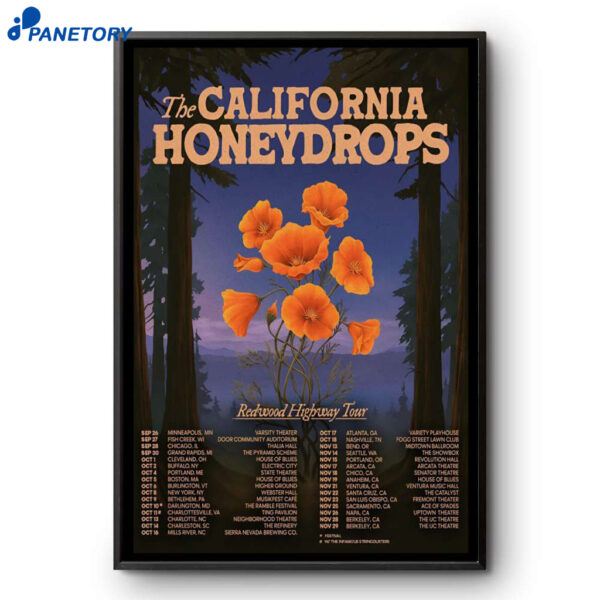 The California Honeydrops 2025 Redwood Highway Poster