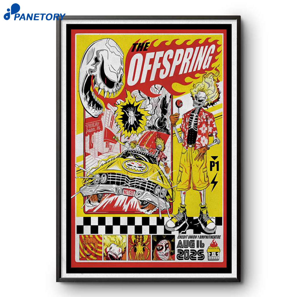 The Offspring Concert Tinley Park IL Event Aug 16 2025 Poster 2 The Offspring Concert Tinley Park Il Event Aug 16 2025 Poster