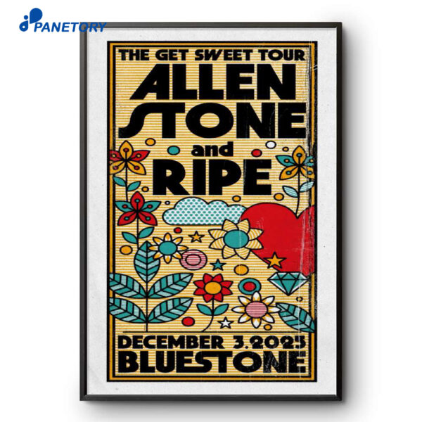 Allen Stone And Ripe The Bluestone Columbus OH Dec 3 2025 Poster